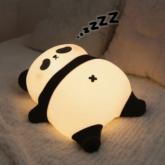 Napping Panda Breathing Squishy Silicone Companion Sound LED Night Light Perfect Gift