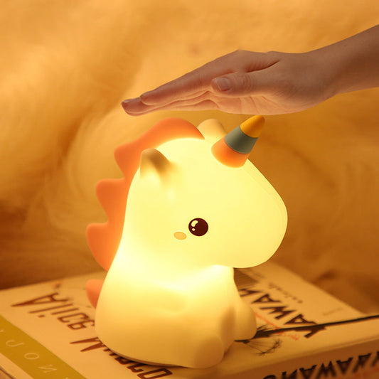 Squishy Silicone Unicorn LED Night Light - Perfect Gift for Kids and Girls
