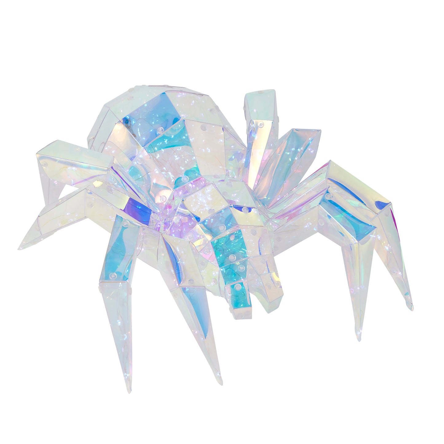 Prismatic Iridescent Spider 14", LED lights