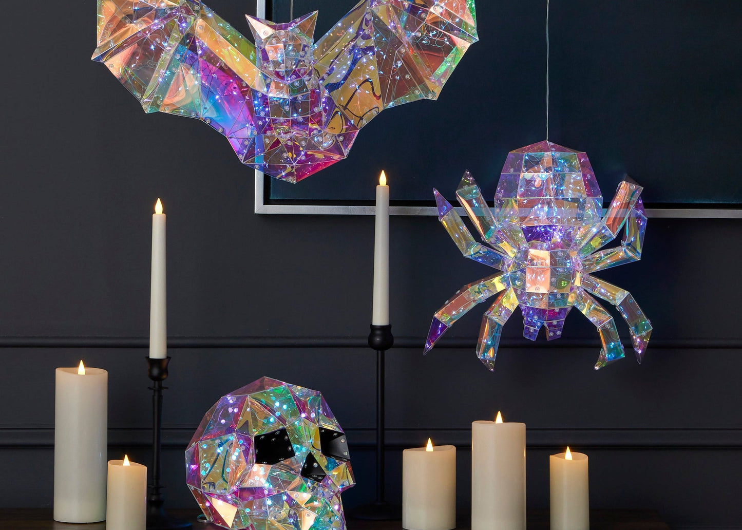 Prismatic Iridescent Phantom Bat 20", LED lights