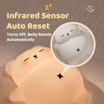 Breathing Bear Snuggly  Squishy Silicone Sleeping Companion Sound LED Night Light Perfect Gift