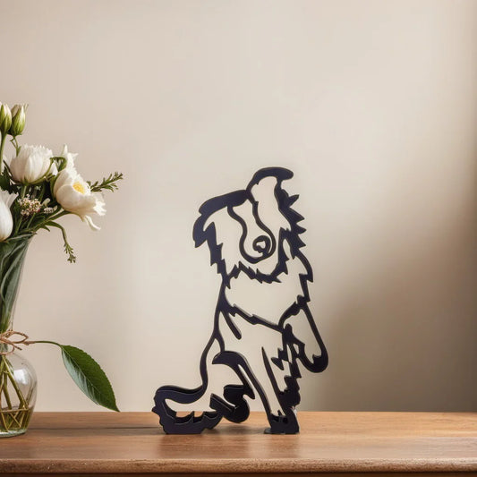 Australien Shepherd - Line Art Sculpture