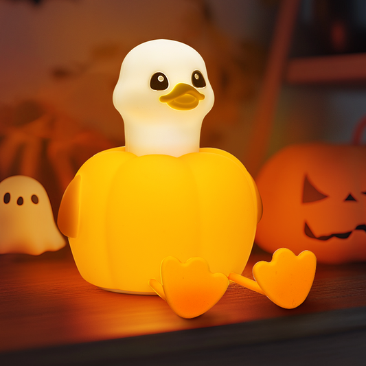 MeWaii Pumpkin Duck Silicone Squishy Night Light Colorful Sleep Gift