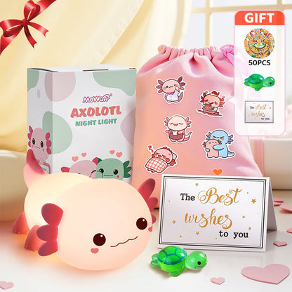 MeWaii® 2025 Limited Version Axolotl Squishy Silicone Night Light - Perfect Gift 🎁