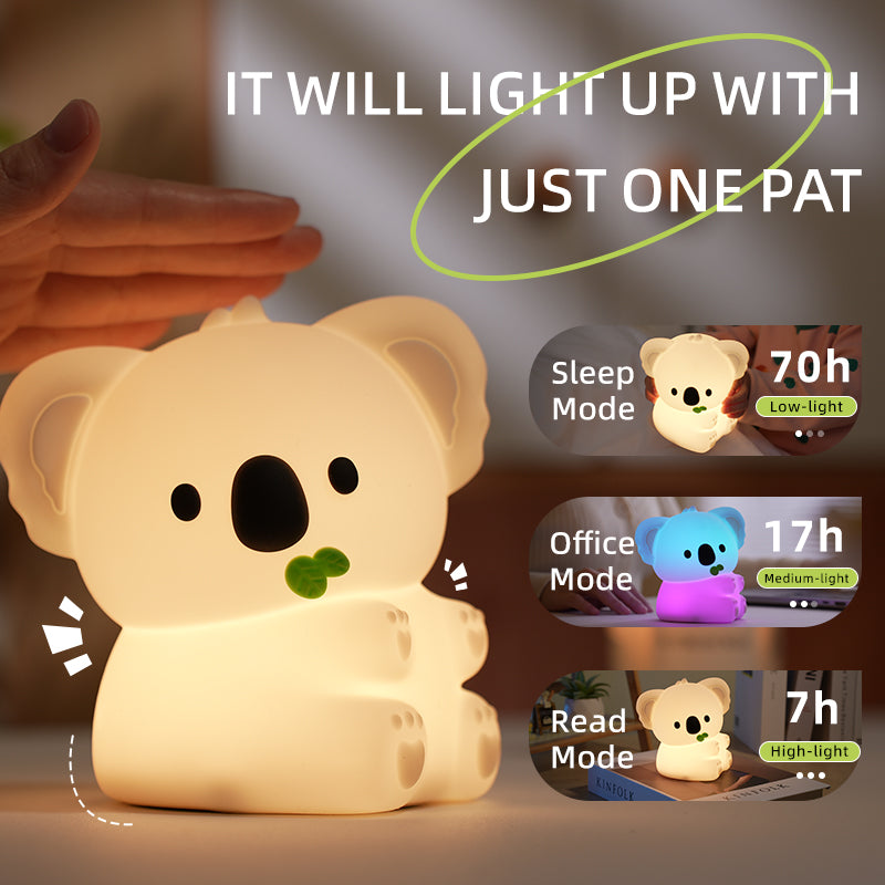 Squishy Silicone Koala LED Night Light - Perfect Gift for Kids and Girls