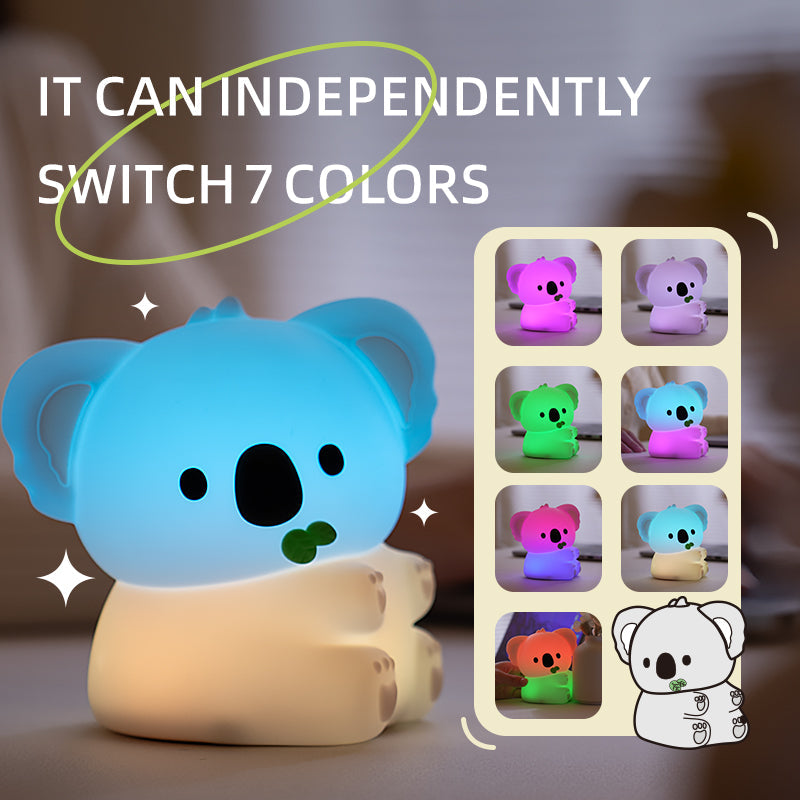 Squishy Silicone Koala LED Night Light - Perfect Gift for Kids and Girls