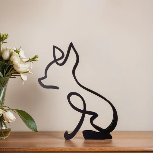 Chihuahua - Line Art Sculpture