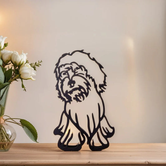Cockapoo - Line Art Sculpture