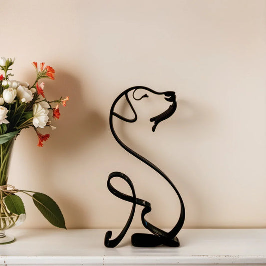 Labrador Retriever - Line Art Sculpture