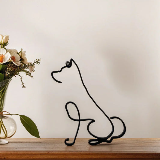 Shiba Inu - Line Art Sculpture