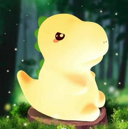 MeWaii® Squishy Silicone Dinosaur LED Night Light - Perfect Gift for Kids and Girls