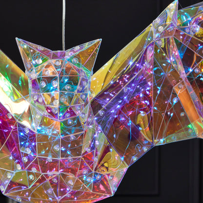 Prismatic Iridescent Phantom Bat 20", LED lights