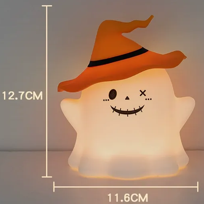 Ghost Halloween Silicone Night Light Witch Hat Cute Spooky Lamp Holiday Gift