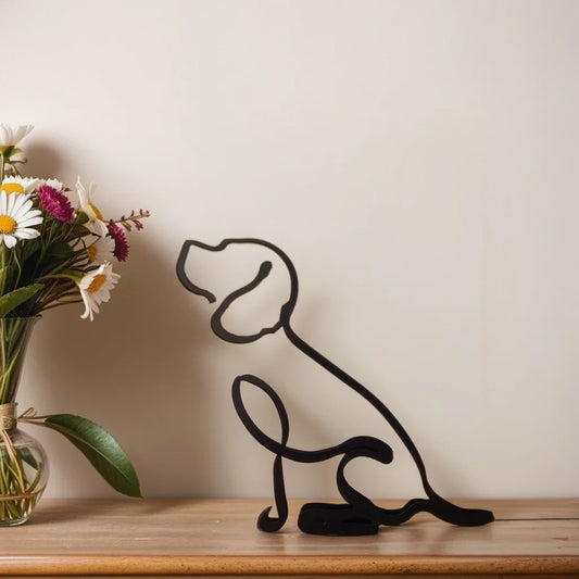 Beagle - Line Art Sculpture