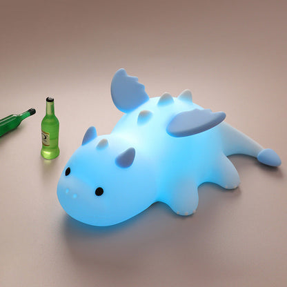 Squishy Silicone Cute Baby Dragon LED Night Light - Perfect Gift for Kids and Girls