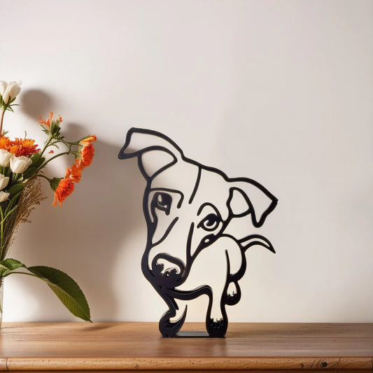 Jack Russel - Line Art Sculpture