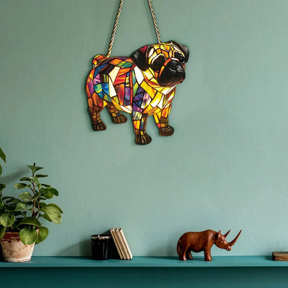 Gothic Abstract Dog Pendant