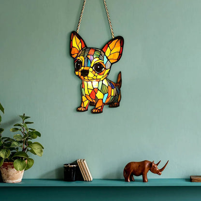 Gothic Abstract Dog Pendant
