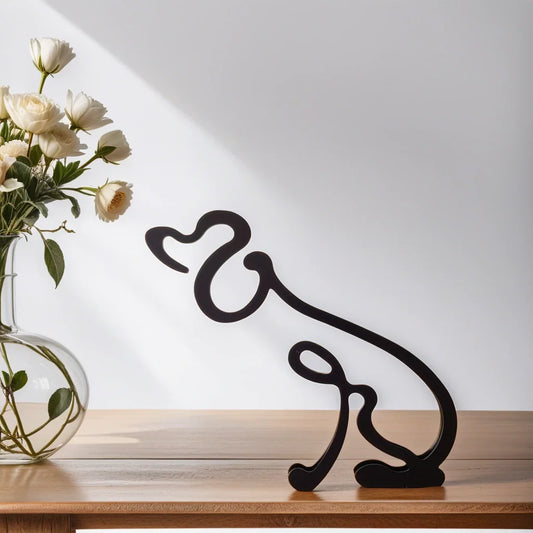 Poodle / Goldendoodle - Line Art Sculpture